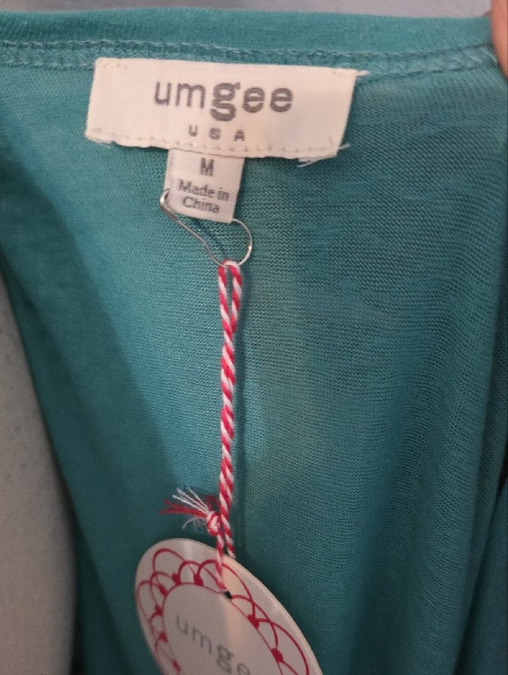 NWT Umgee Tea/Animal Print Linen Blend Colorblock Cardigan Sz M - Picture 3 of 7